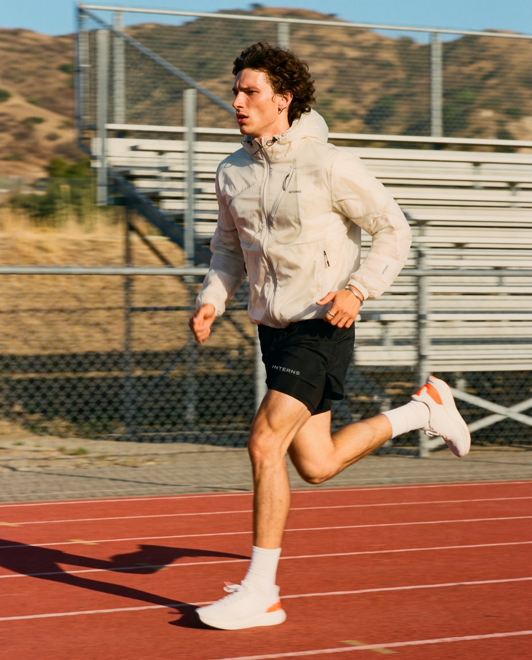 Padded Hooded Jacket and 2-in-1 Shorts: full look