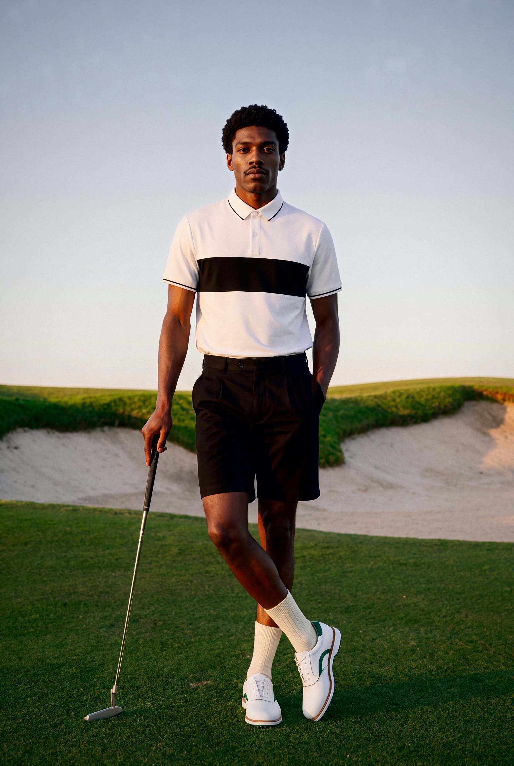 White Polo, Black Chest Band: key visual, putter rest