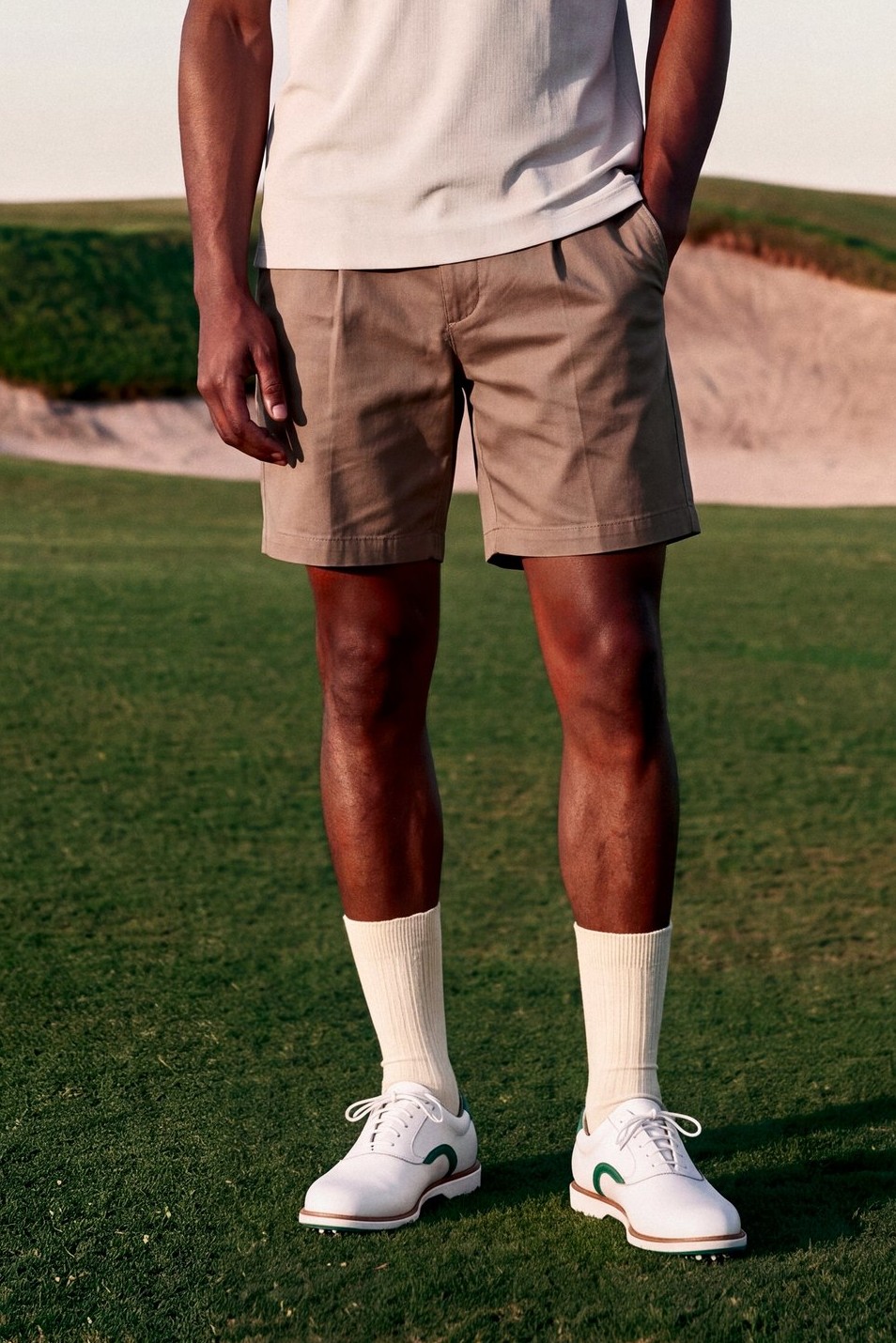 Stone Rib-Knit Polo: full look