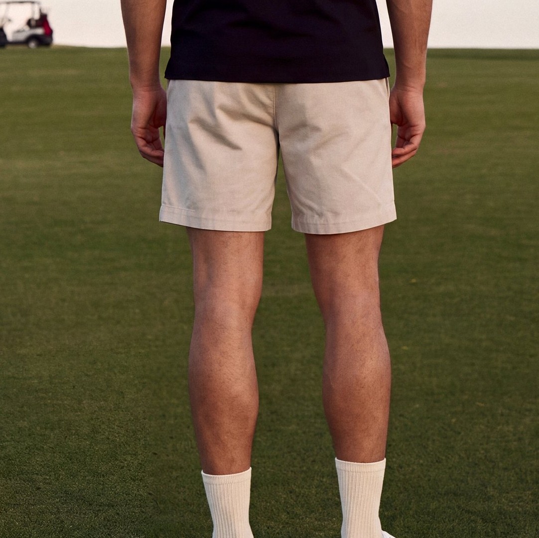 Black Hidden-Placket Polo: back view
