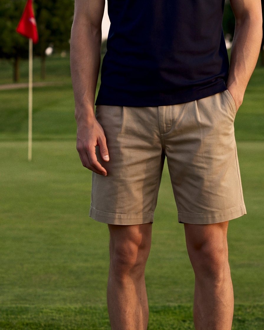 Navy Snap Polo: full look
