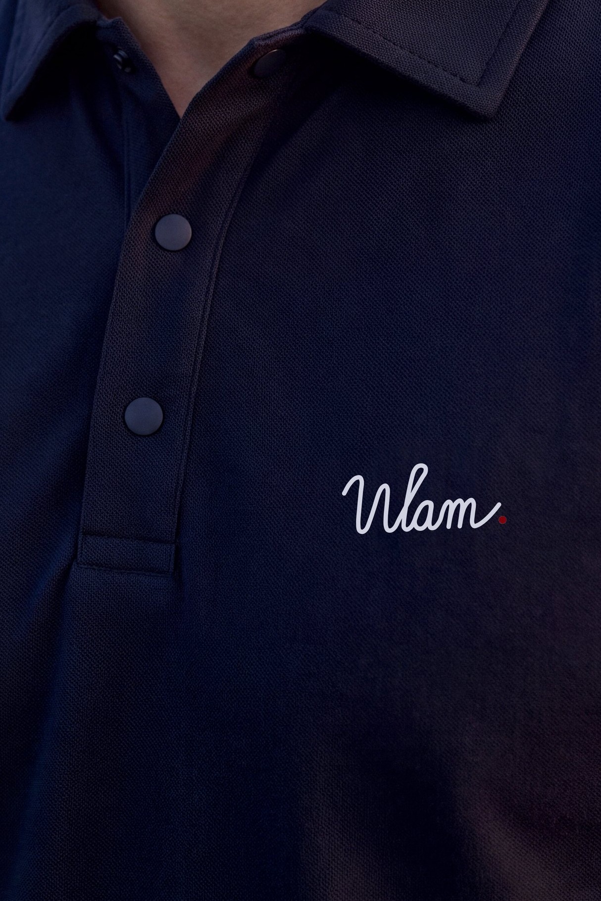 Navy Snap Polo: details