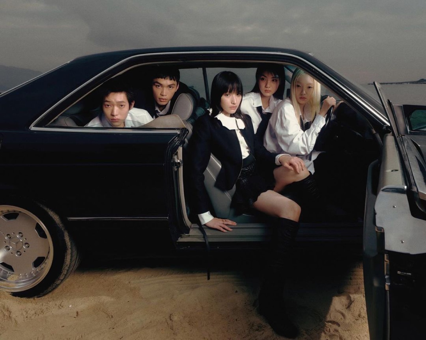 Black Car on Sand