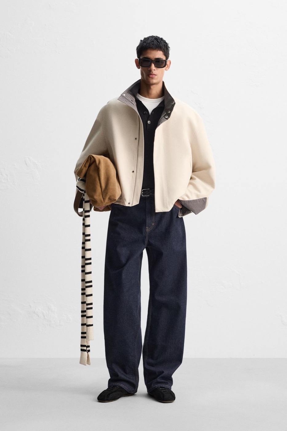 Cropped Jacket, Dark Denim