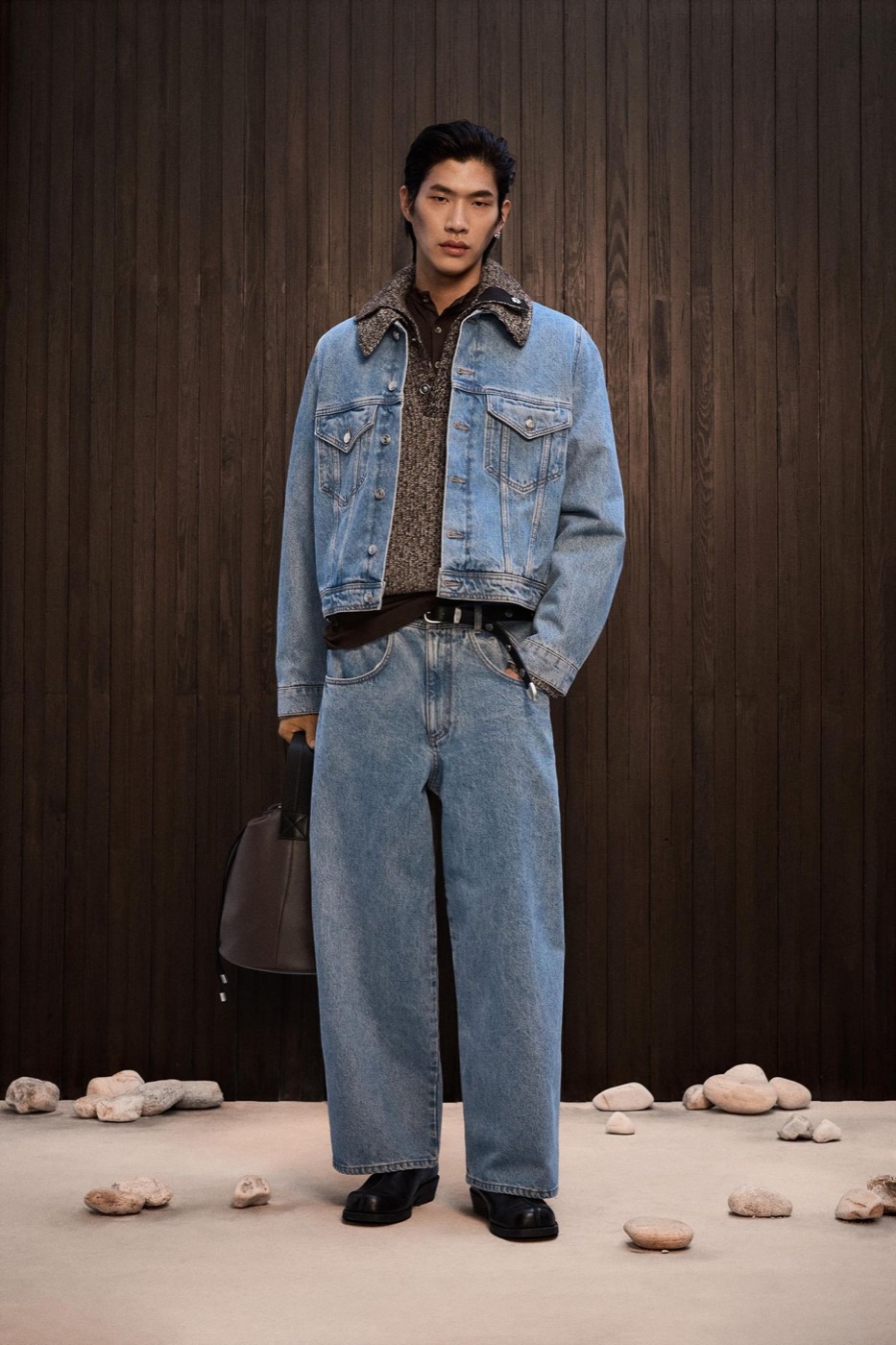 Denim Jacket, Wide-Leg Jeans